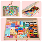 Nesta Toys Wooden Train Set with Building Blocks, Montessori Toys, City Building Toy, Cars & Vehicle Toys for Kids | Grocsy