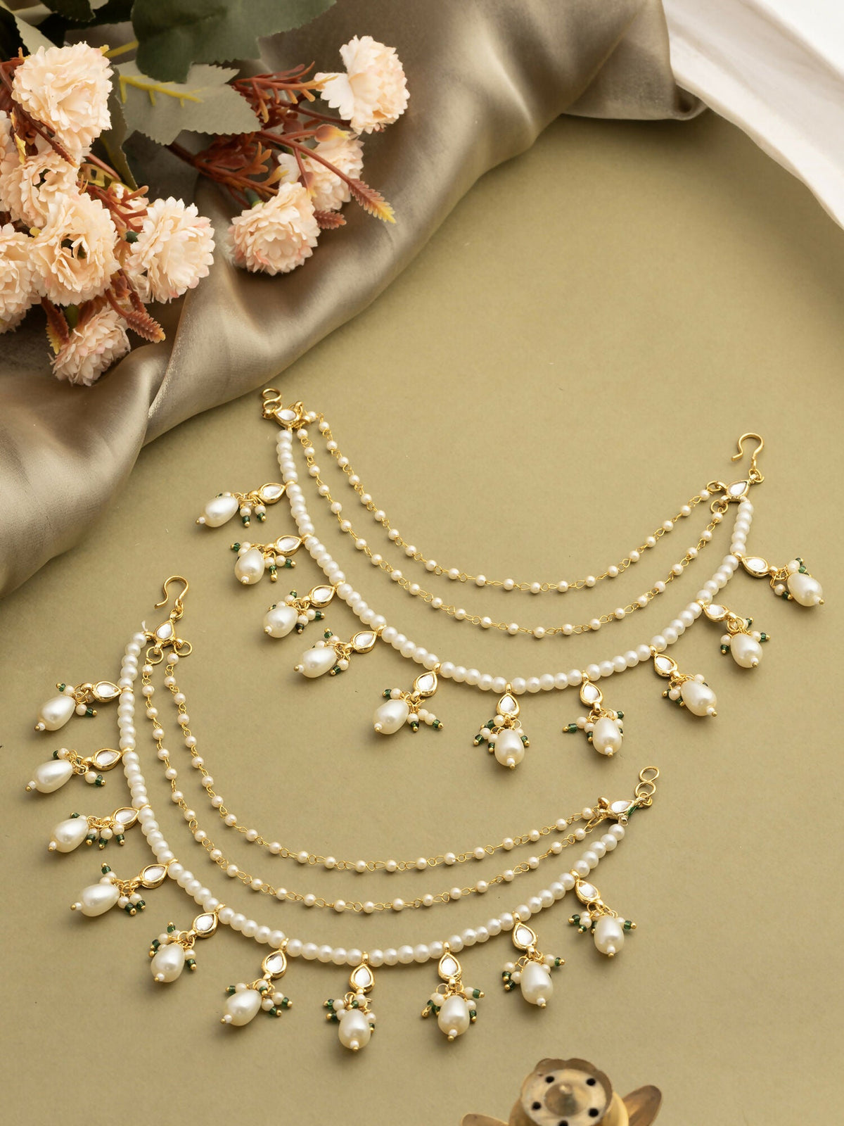 Ruby Raang Rajkumari Kaan Chain | Grocsy