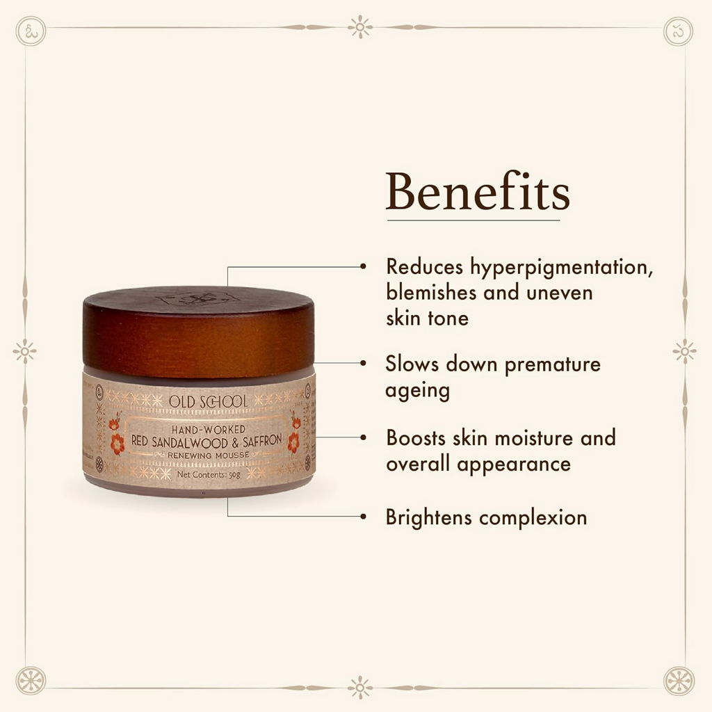 Old School Rituals Red Sandalwood & Saffron Age-Defying Face Moisturiser | Grocsy