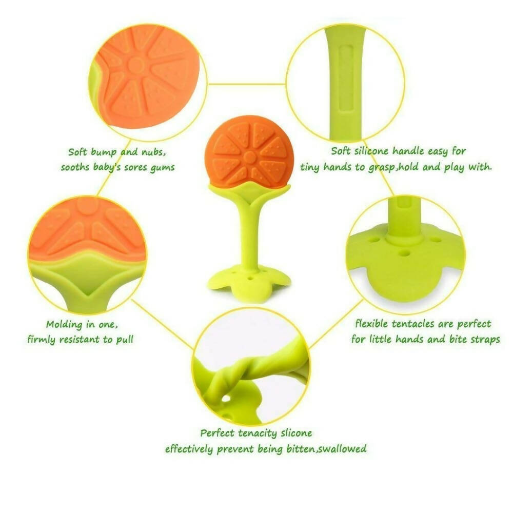 BabyGo Silicone BPA Free Natural Organic Nipple Teethers With Storage Box | Grocsy