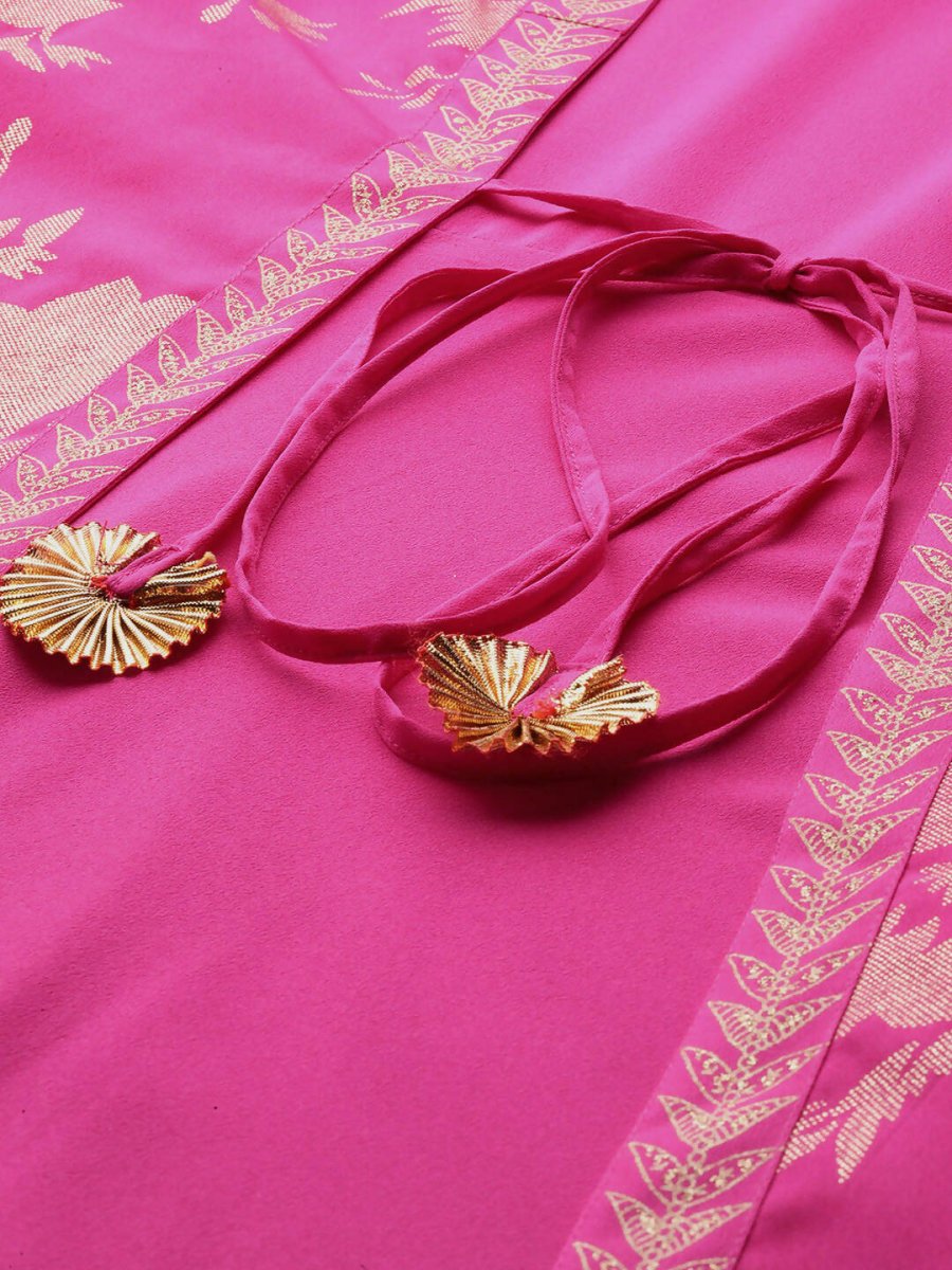 Ahalyaa Women's Traditional wear Ethnic Dress - Pink | Grocsy