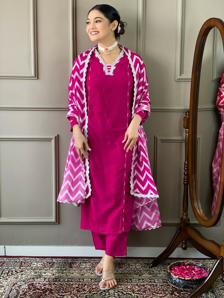 Partywear Designer Viscose Lemon Stitched Suit With Dupatta - Tanisha | Grocsy