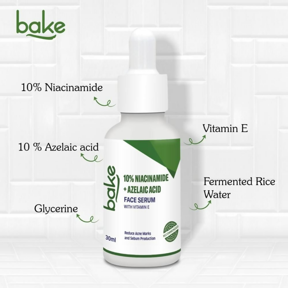 Bake 10% Niacinamide & Azelaic Acid Face Serum With Vitamin E | Grocsy