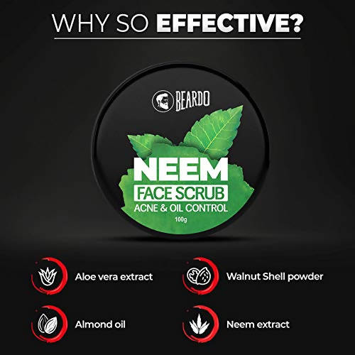 Beardo Neem Face Scrub | Grocsy