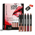 Love Earth Lip Crayon Non-Transfer Lipstick 1.O And Sharpener | Grocsy