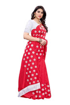 Vamika Zoya Silk Embroidered Red Saree (RAKHI RED) | Grocsy