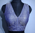 Kia Fashions Lilac Crush Tissue Self Design Readymade Blouse | Grocsy