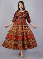 Vamika Multicolor Cotton Printed Party/Casual Wear Kurti (GAM23K) | Grocsy