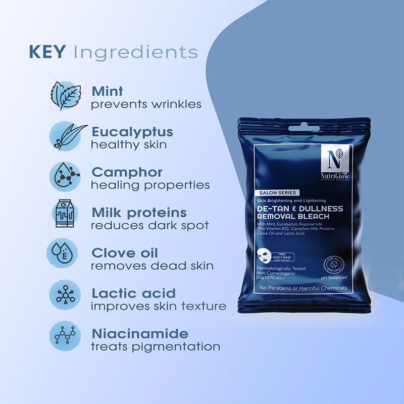 NutriGlow Advanced Organics De-Tan & Dullness Removal Bleach | Grocsy