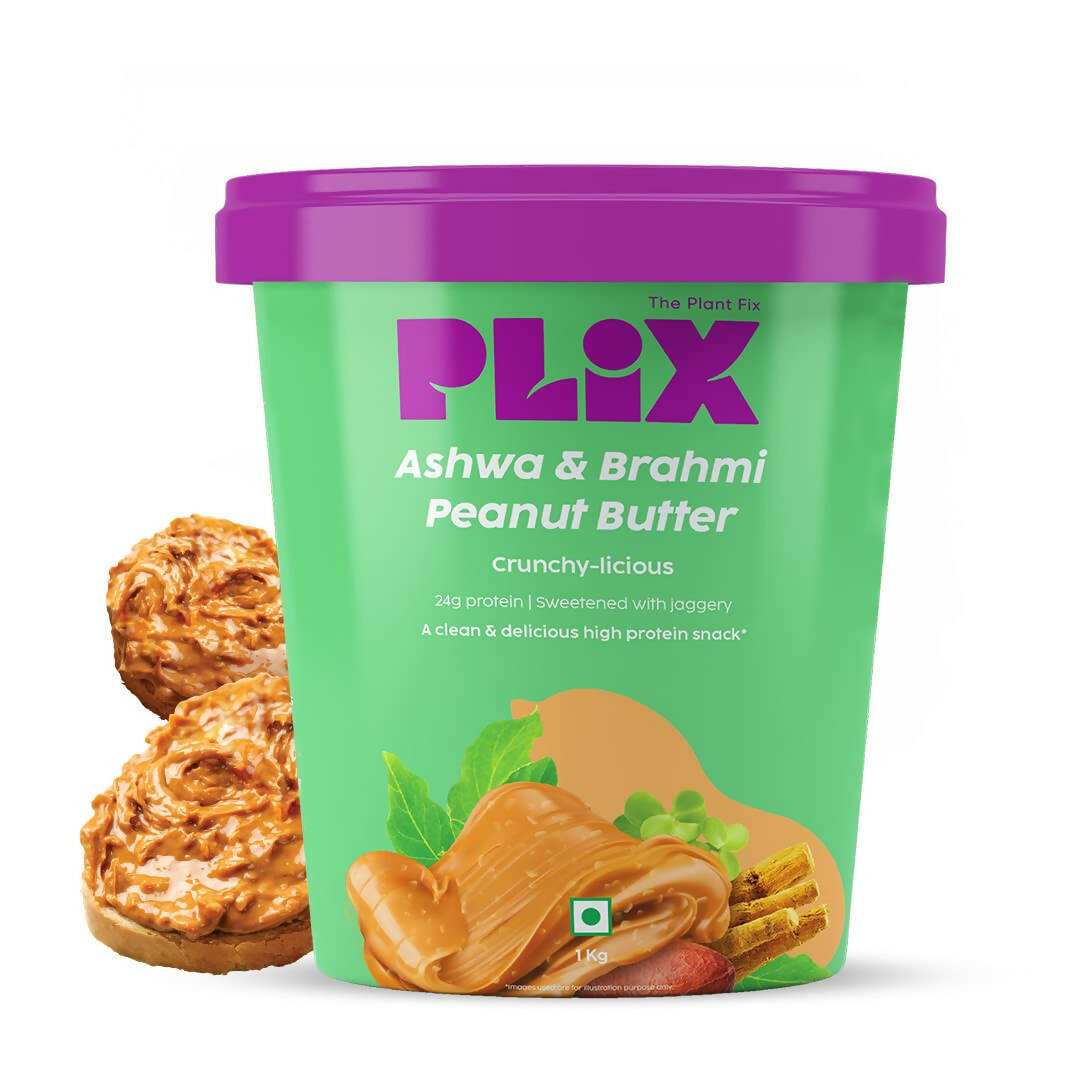 PLIX The Plant Fix Ashwagandha And Brahmi Peanut Butter | Grocsy