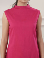 Joban Fashion Women's Fuchsia Cotton Co-Ord Set | Grocsy