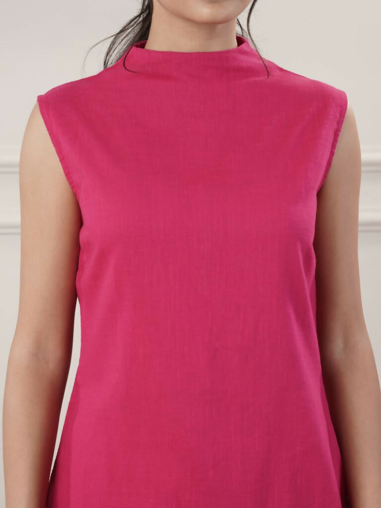 Joban Fashion Women's Fuchsia Cotton Co-Ord Set | Grocsy