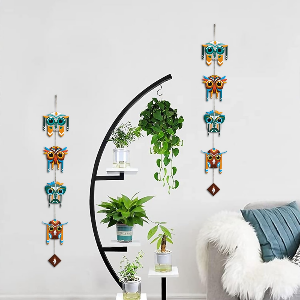 Artvibes Tribal Tiki Masks Wooden Wall Hanger | Grocsy