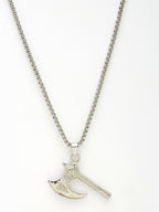 NVR Men's Silver-Plated Stainless Steel Pendant with Chain | Grocsy