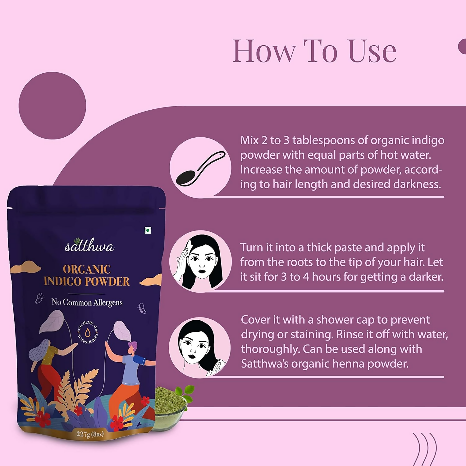 Satthwa Organic Indigo Powder | Grocsy