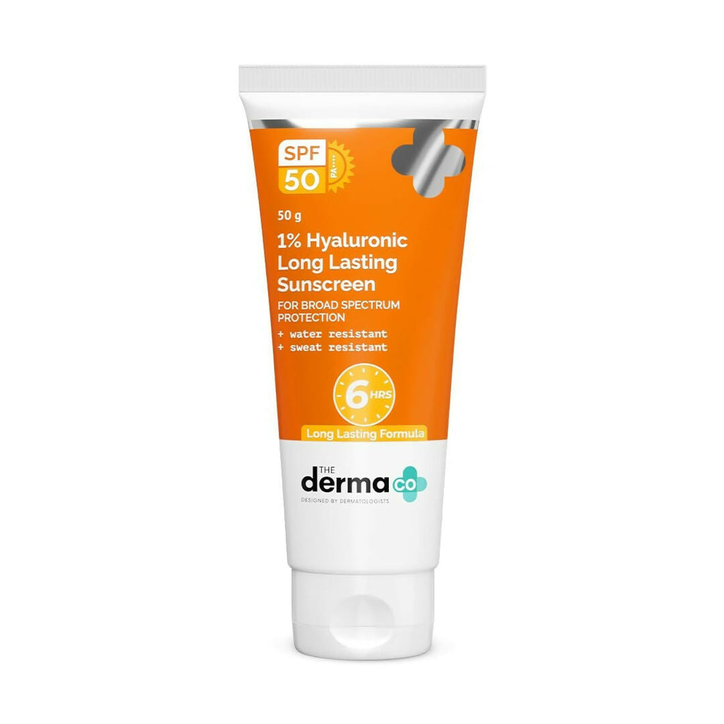 The Derma Co 1% Hyaluronic Long Lasting Sunscreen SPF 50 Pa++++ | Grocsy