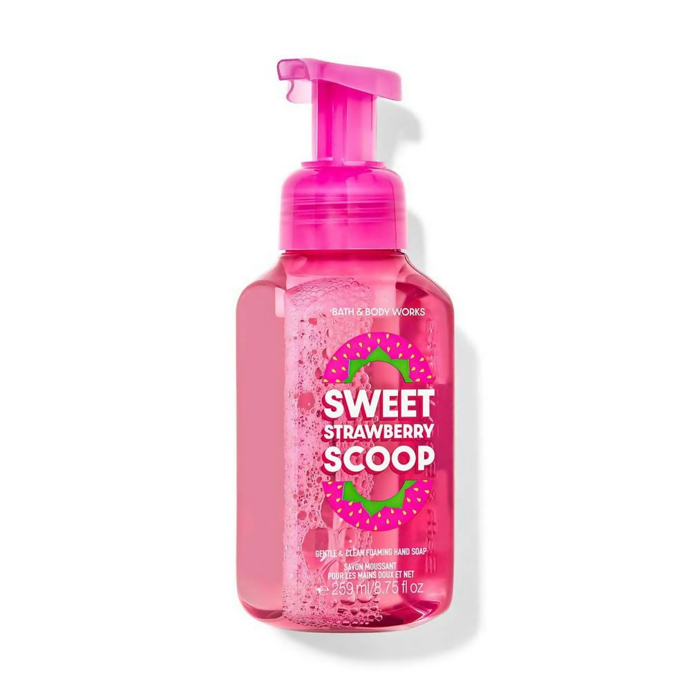 Bath & Body Works Sweet Strawberry Scoop Gentle & Clean Foaming Hand Soap | Grocsy