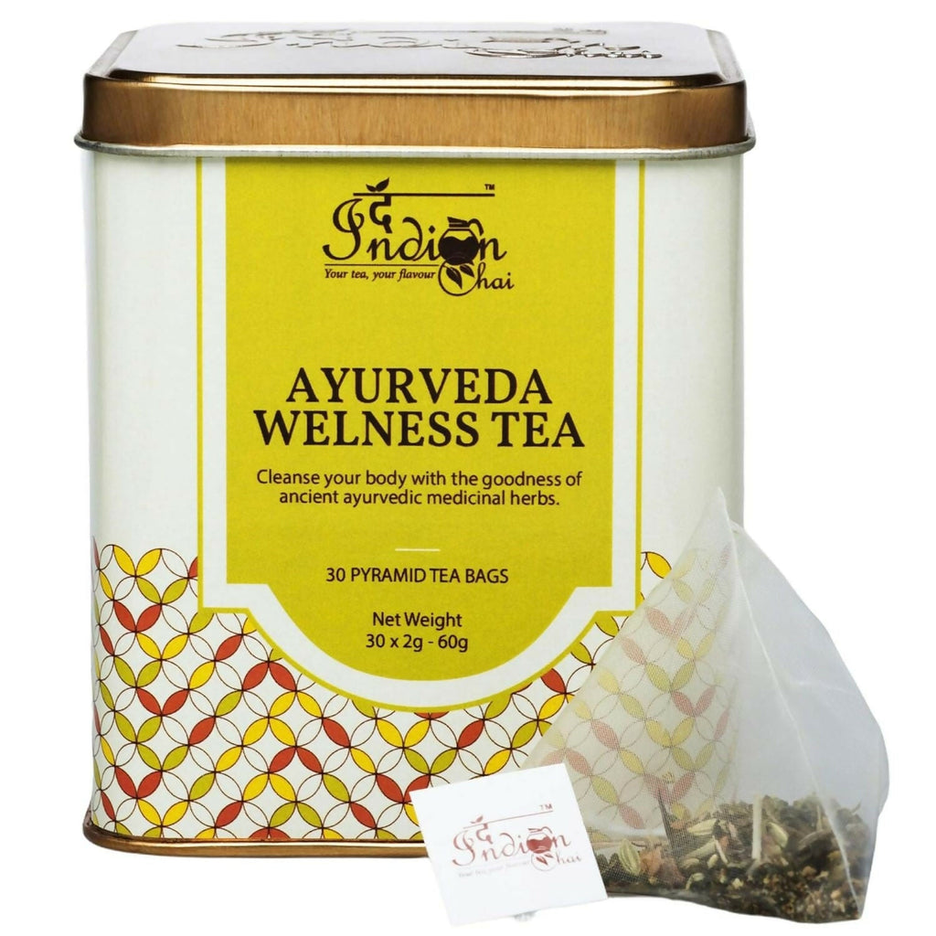 The Indian Chai - Ayurveda Wellness Tea 30 Pyramid Tea Bags | Grocsy