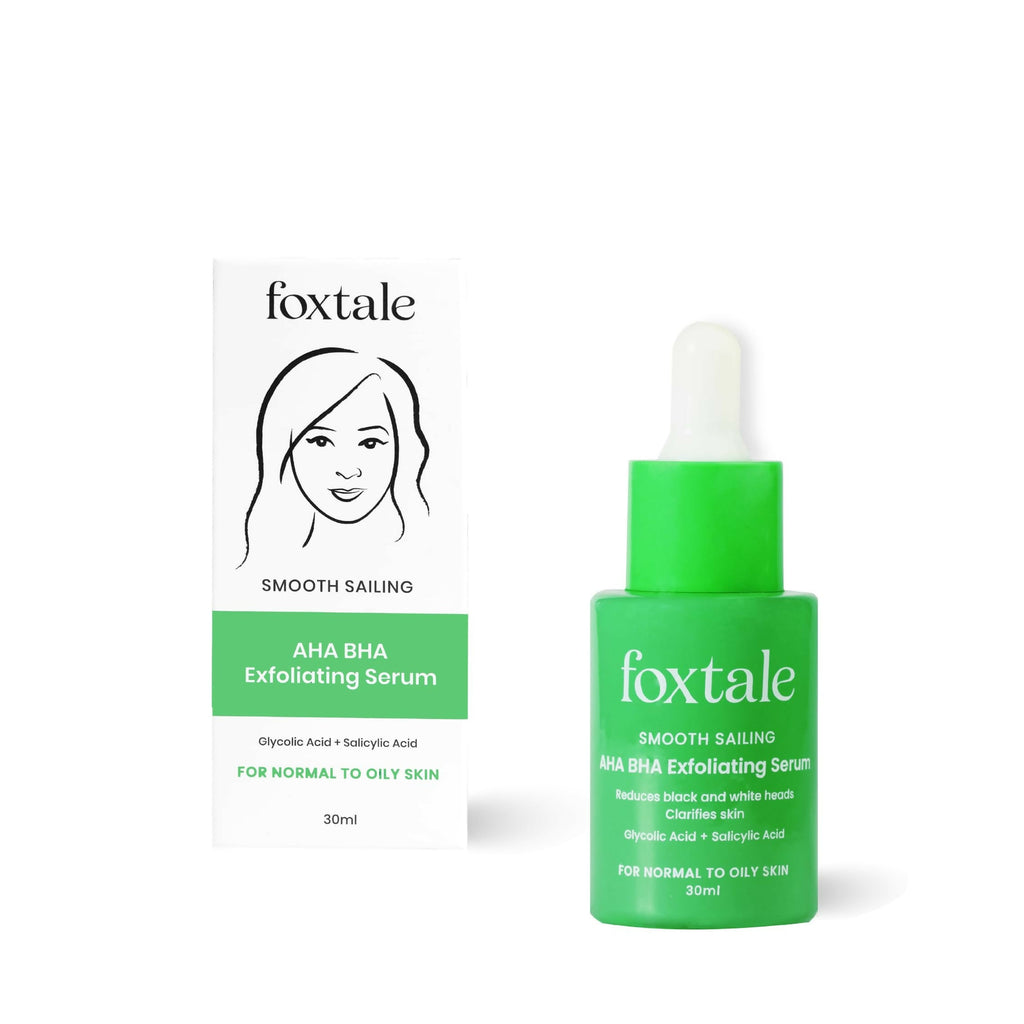 Foxtale 2% Salicylic Acid AHA BHA Exfoliating Serum with Niacinamide, Fights Acne, Reduces Blackheads & Whiteheads, Reduces Excess Oil & Bumpy Texture | Grocsy