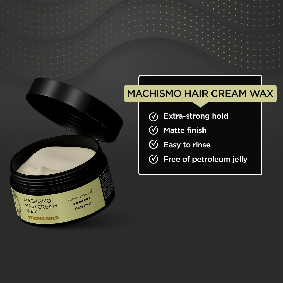 The Man Company Machismo Stronghold Hair Wax For Men | Grocsy