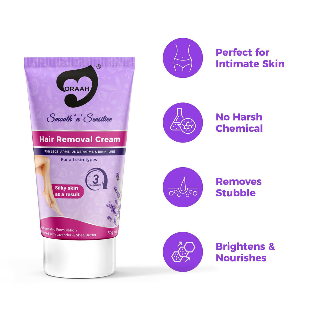 Oraah PCOS PCOD Care Combo (Spearmint Tea, Hair Removal Cream & Intimate Wipes) | Grocsy