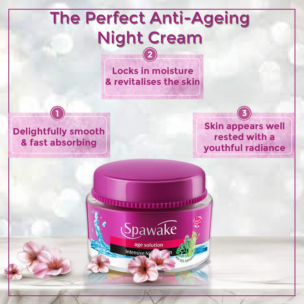 Spawake Anti Aging Face Cream Age Solution Intensive Night Cream | Grocsy