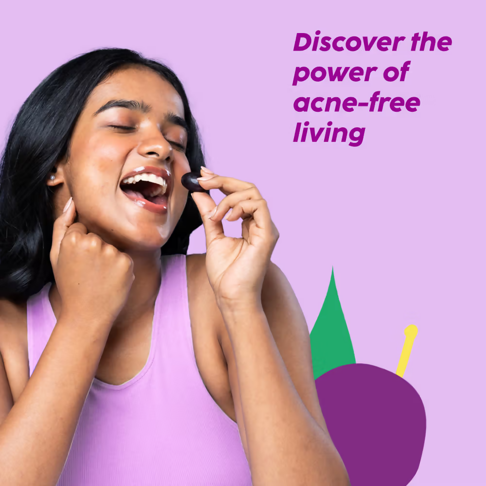 PLIX The Plant Fix Jamun Active Acne Regime - Cleanser, Acne Mark Serum, Moisturizer & Body Wash For Women & Men | Grocsy