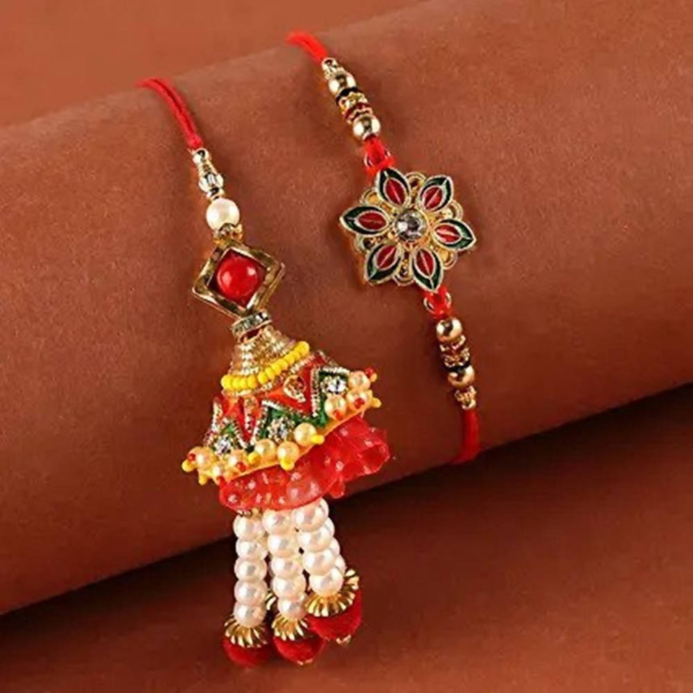 Meenakari & Lumba Rakhi With Celebrations | Grocsy