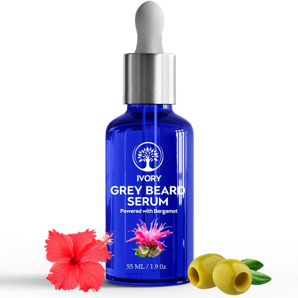 Ivory Natural Greys Beard Serum Restore Natural Black Color Of Grey White Beard | Grocsy