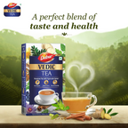 Dabur Vedic Premium Ayurvedic Herbs Black Loose Tea | Grocsy