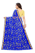 Vamika Blue Printed Chiffon Saree (UJALA BLUE) | Grocsy