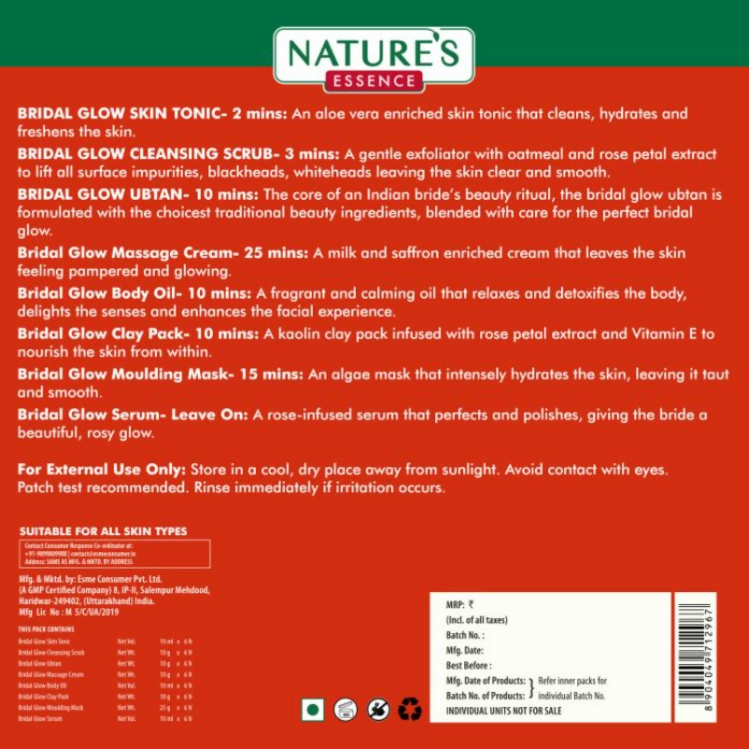 Nature's Essence Bridal Glow Signature Facial Kit | Grocsy