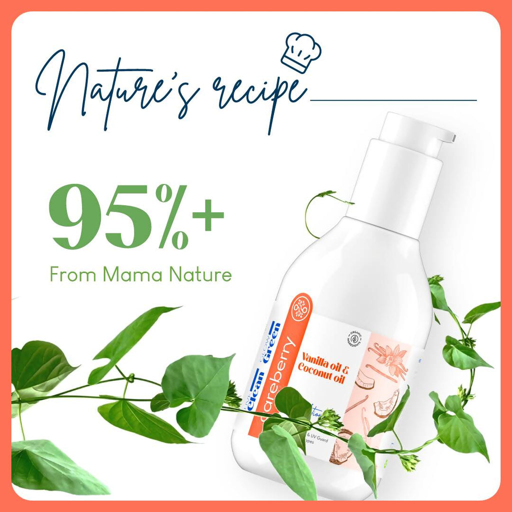 Careberry Vanilla & Extra Virgin Coconut Oil Body Lotion | Grocsy