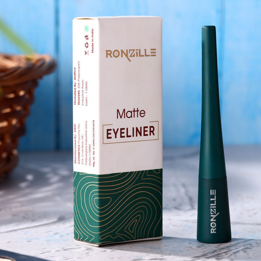 Ronzille Smudgeproof And Waterproof Liquid Matte Eyeliner - Green | Grocsy