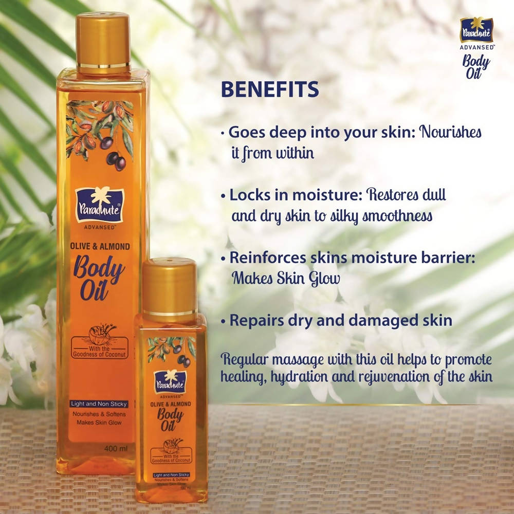 Parachute Advansed Olive & Almond Body Oil | Grocsy