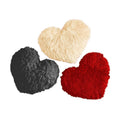 Pickkart Heart Shape Fur Cushions - Soft Fluffy Complete Pillow Multi-Color | Grocsy