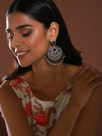 Diamond and Pearl Chand Earrings- Ruby Raang | Grocsy