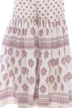 Mominos Fashion Cotton Block Print With Lace Work Off White Magenta Color Prints Palazzo | Grocsy