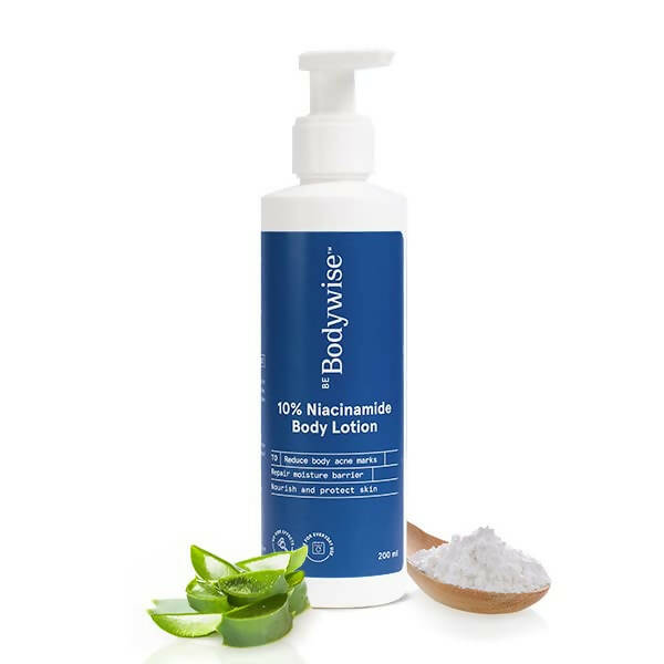 BeBodywise 10% Niacinamide Body Lotion for Reducing Acne Marks With Aloe vera extract, All Skin Types | Grocsy