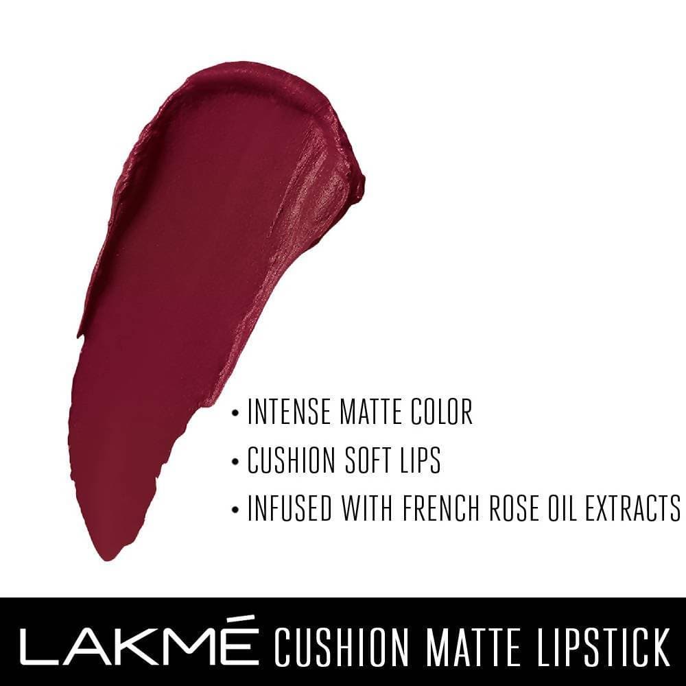 Lakme Cushion Matte Lipstick - Plum Obsession | Grocsy