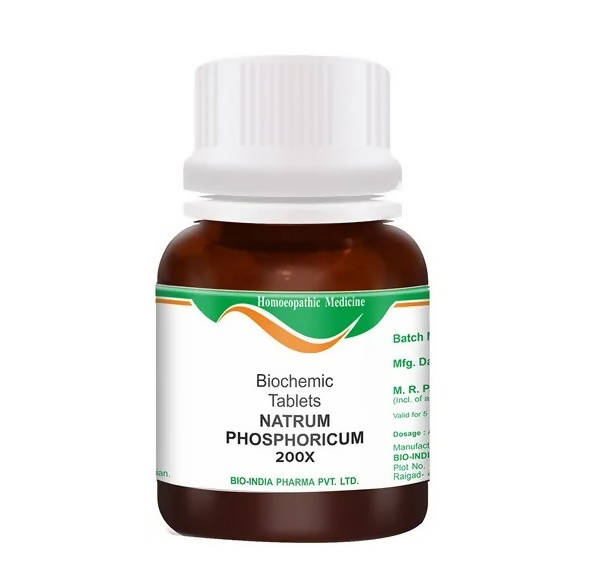 Bio India Homeopathy Natrum Phosphoricum Biochemic Tablets | Grocsy