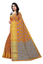 Vamika Mustard Jari Work Cotton Silk Saree (RIDHIMA MUSTARD) | Grocsy
