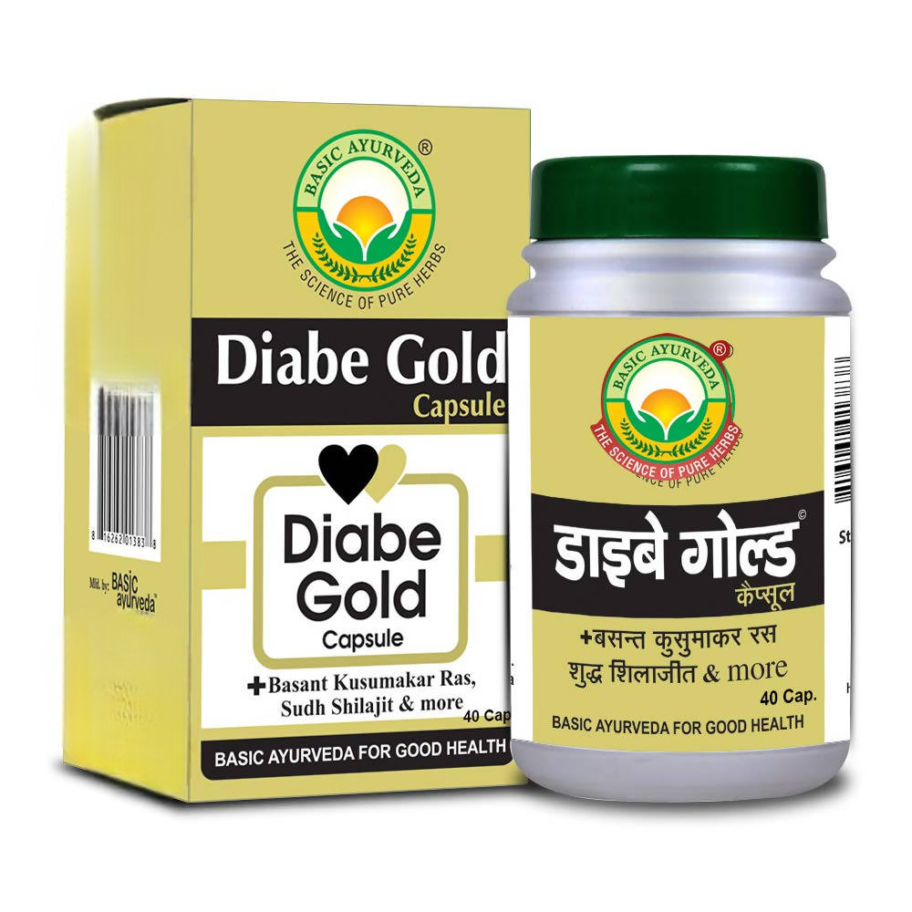 Basic Ayurveda Diabe Gold Capsules | Grocsy