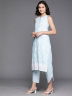 Ahalyaa Women's Traditional Wea Kurta Set - Aqua | Grocsy