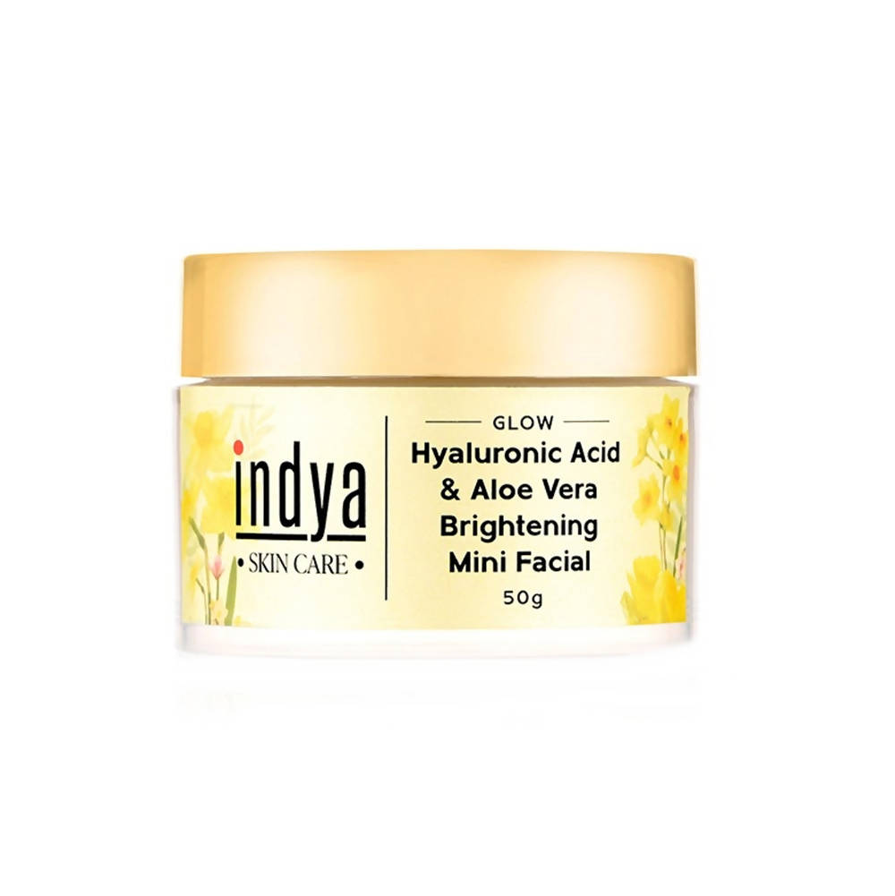 Indya Hyaluronic Acid & Aloe Vera Brightening Mini Facial | Grocsy