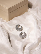 American Diamond Hoops Earrings- Ruby Raang