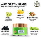 Ivory Natural Grey Gel For Hair Restore Natural Dark Shine And Luster | Grocsy
