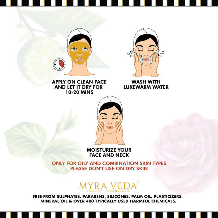 Myra Veda Midas 24KT Gold Clay Mask | Grocsy