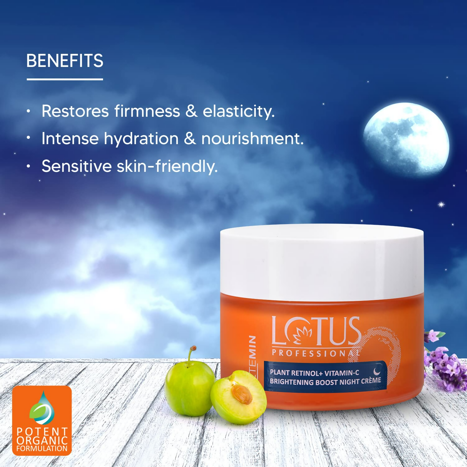 Lotus Professional Retemin Plant retinol + Vitamin C Brightening Boost Night Creme | Grocsy