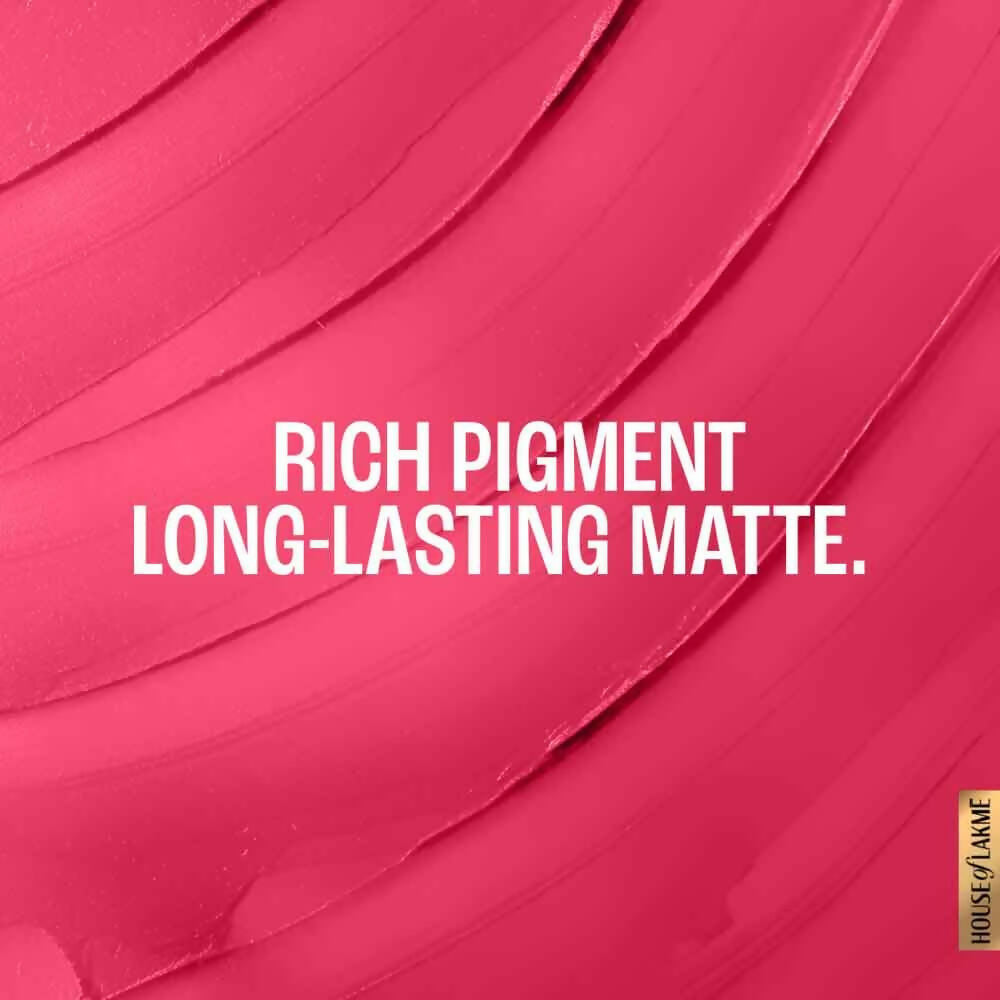 Lakme Forever Matte Lipstick, Made With French Rose Oil Extracts - Pink Prom | Grocsy